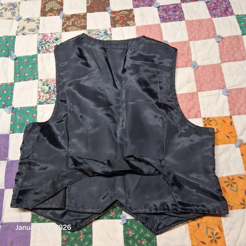 Vintage In Design Dog Tapestry Suit Vest Youth Size‎ 10